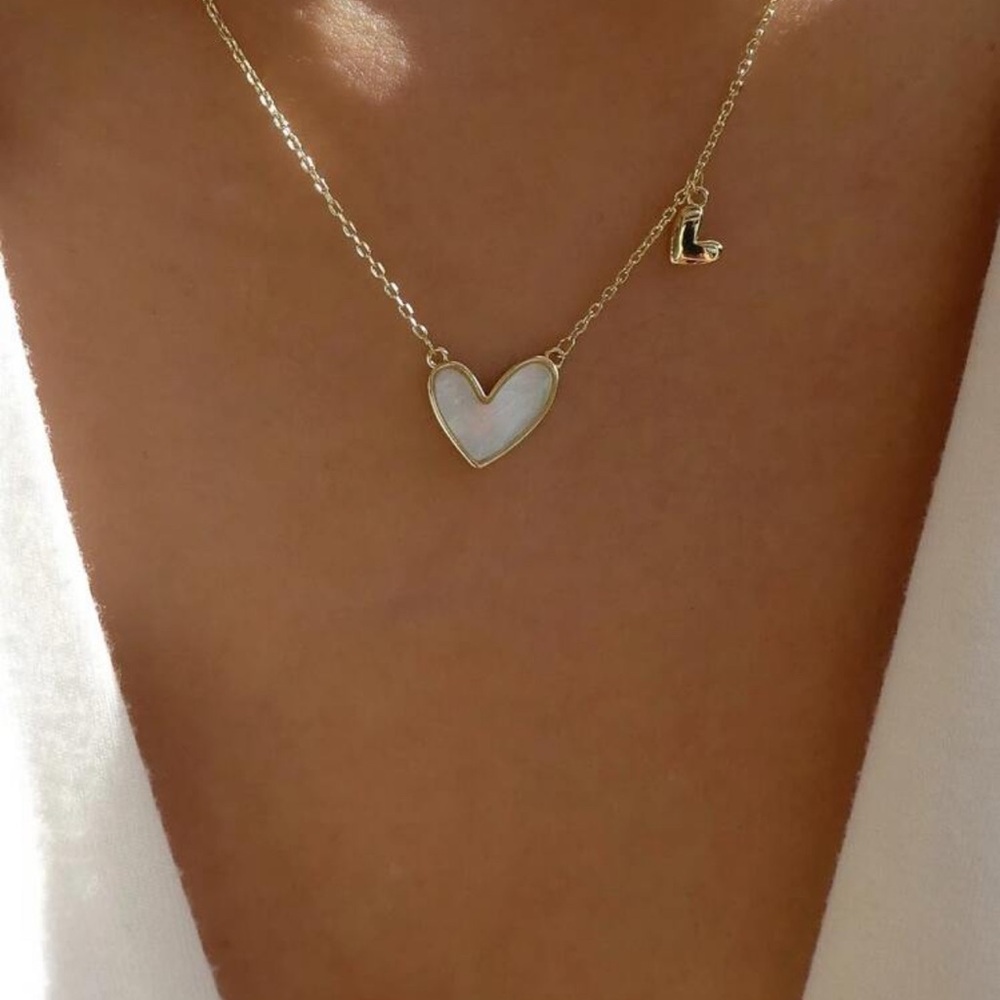 Gold Heart Pendant Necklace